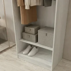 Cabina armadio 80x201h cm con appendiabiti bianco frassinato Dulcinea