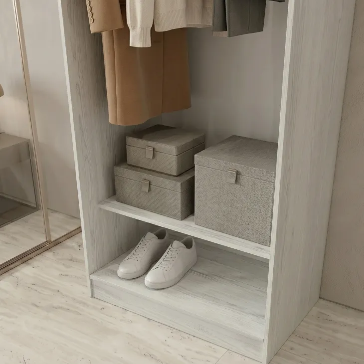 Cabina armadio 80x201h cm con appendiabiti bianco frassinato Dulcinea
