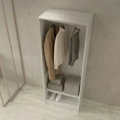 Cabina armadio 80x201h cm con appendiabiti bianco frassinato Dulcinea