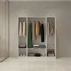 Cabina armadio 160x201h cm con appendiabiti bianco frassinato Dulcinea 3