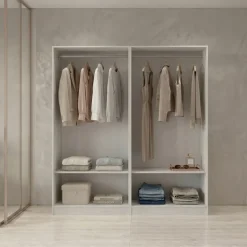 Cabina armadio 160x201h cm con appendiabiti bianco frassinato Dulcinea 2