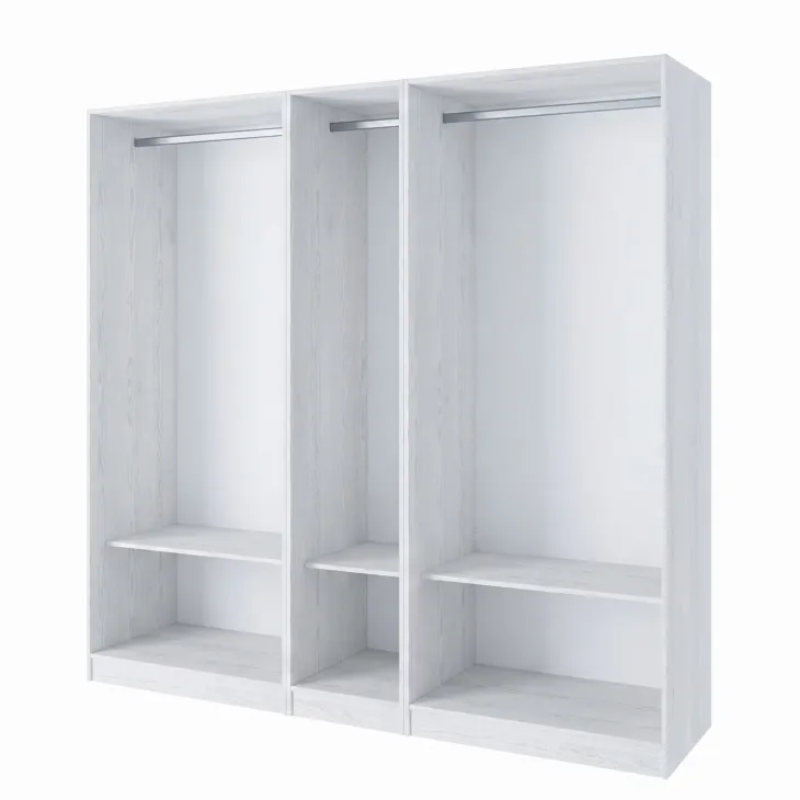 Cabina armadio 200x201h cm con appendiabiti bianco frassinato Dulcinea