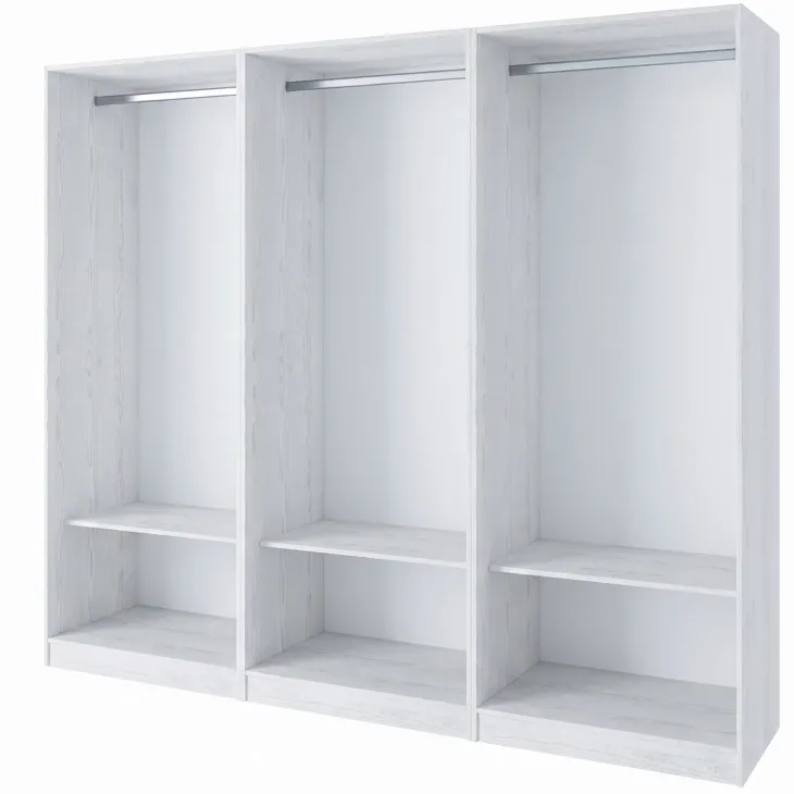 Cabina armadio 240x201h cm con appendiabiti bianco frassinato Dulcinea