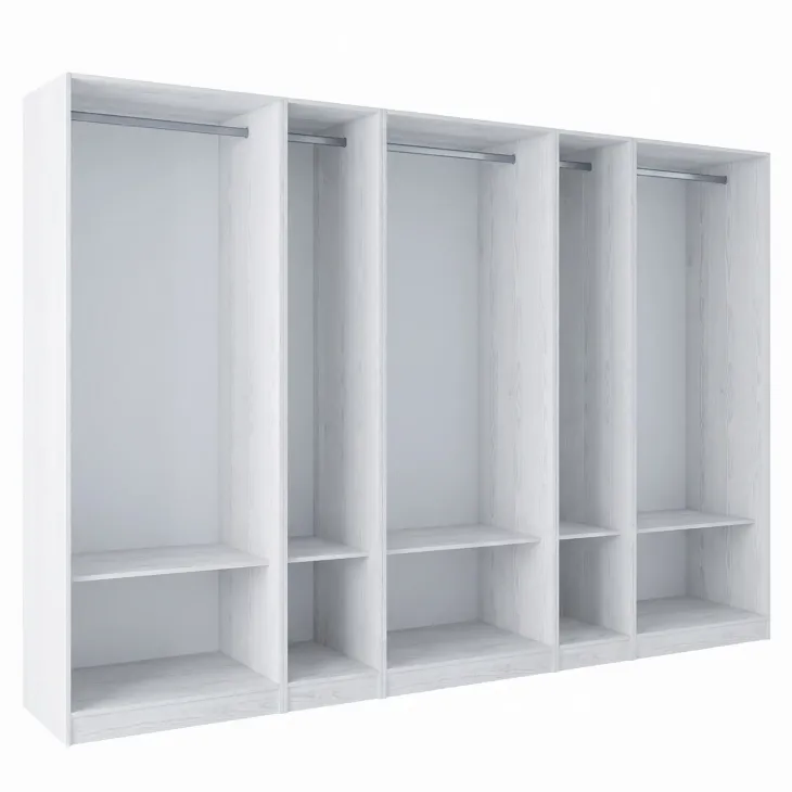 Cabina armadio 320x201h cm con appendiabiti bianco frassinato Dulcinea