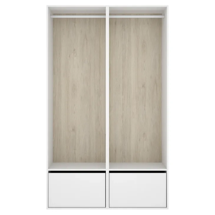 Cabina armadio 120x205h cm con scarpiera bianco rovere Vixa