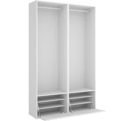 Cabina armadio 120x205h cm con scarpiera bianco rovere Vixa