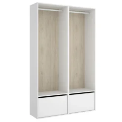Cabina armadio 120x205h cm con scarpiera bianco rovere Vixa