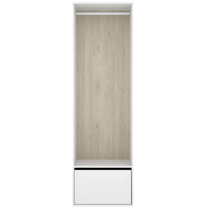 Cabina armadio 60x205h cm con scarpiera bianco rovere Vixa