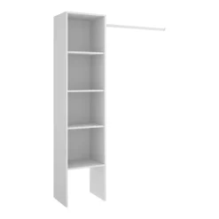 Cabina armadio 138x185h cm 4 ripiani con appendiabiti bianco Fernando