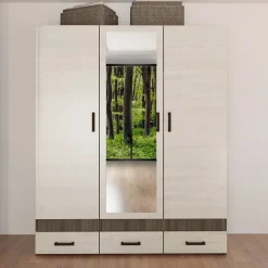 Camera completa matrimoniale con comò moderna rovere scuro e chiaro Rovigo