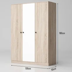 Camera completa matrimoniale con contenitore rovere bianco opaco Vieste