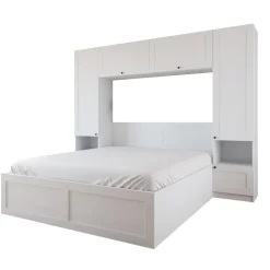 Camera da letto a ponte completa matrimoniale bianco opaco Dreamland
