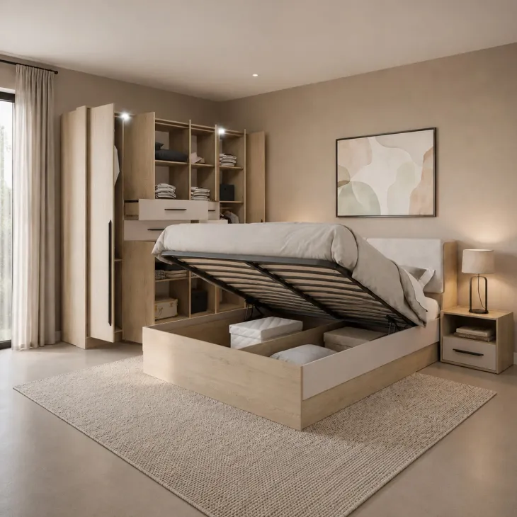 Camera da letto matrimoniale completa rovere tortora Pienza