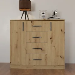 Camera da letto moderna completa matrimoniale rovere rustico Camilla 2