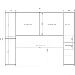 Cameretta a ponte completa con letto estraibile bianco grigio Shilly