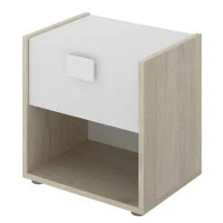 Cameretta bambini completa letto con cassettoni comodino e cabina armadio bianco rovere Bellix