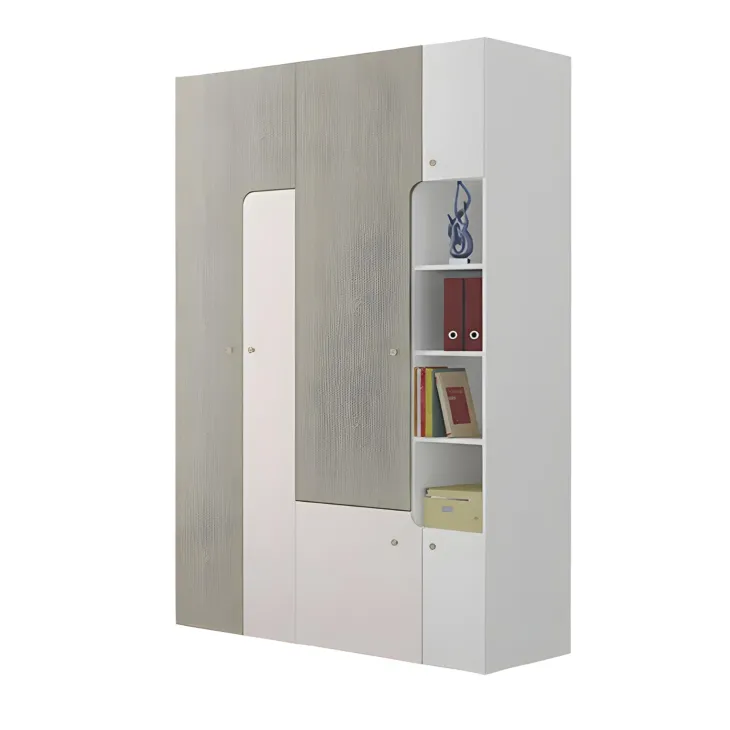 Cameretta bambini completa 1 letto singolo con cassettoni rovere bianco rosa Balocchi