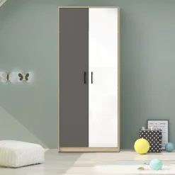 Cameretta completa per bambini rovere antracite bianco Chiaretto
