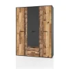 Cameretta completa singola grafite rovere rustico Fada