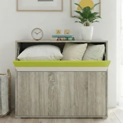 Cameretta per bambini completa 2 letti rovere bianco verde Serena Gihome®