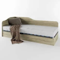Cameretta per bambini completa 1 letto reversibile rovere blu petrolio Alex Gihome®