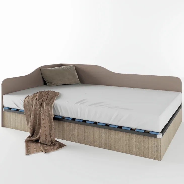 Cameretta per bambini completa con letto 120x190 cm rovere blu petrolio Alex Gihome®