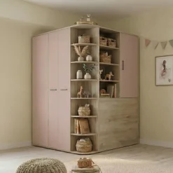 Cameretta 352x124cm con cabina armadio rovere rosa Rosanna Gihome®