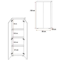 Cameretta 254x120cm 1 letto soppalco bianco lucido Simone Gihome®