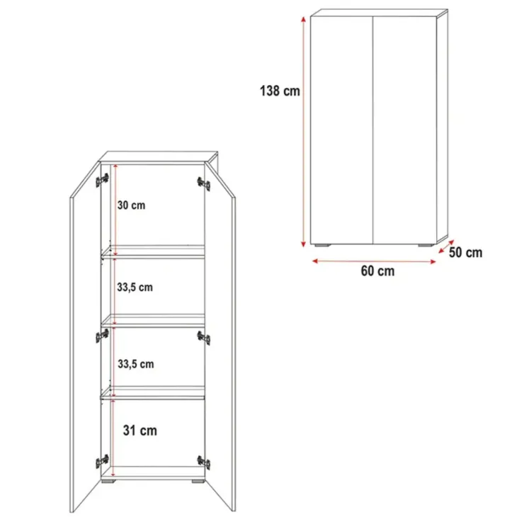 Cameretta 254x120cm 1 letto soppalco bianco grigio lucido Simone Gihome®