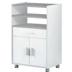 Carrello da cucina 59x92h cm con ruote bianco opaco cemento Comer