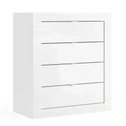 Cassettiera bagno 70x78h cm 4 cassetti bianco lucido Turny