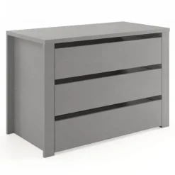 Cassettiera interna 3 cassetti per armadio modulo 90cm grigio scuro Batty