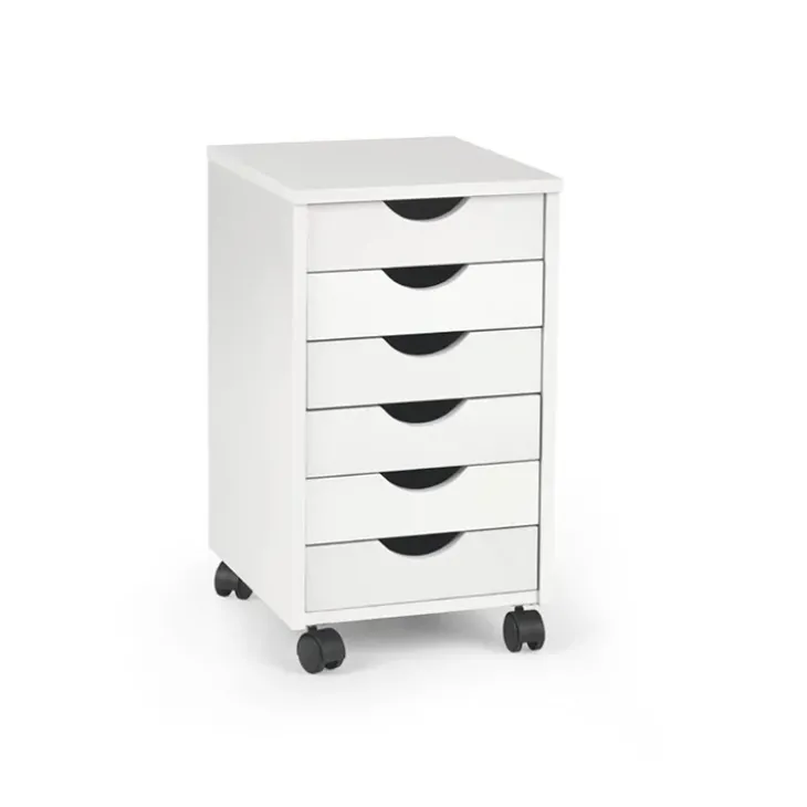 Cassettiera ufficio 37x63cm con ruote bianca Jacson
