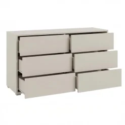 Cassettiera 120x73cm 6 cassetti moderna beige cashmere Eindhoven