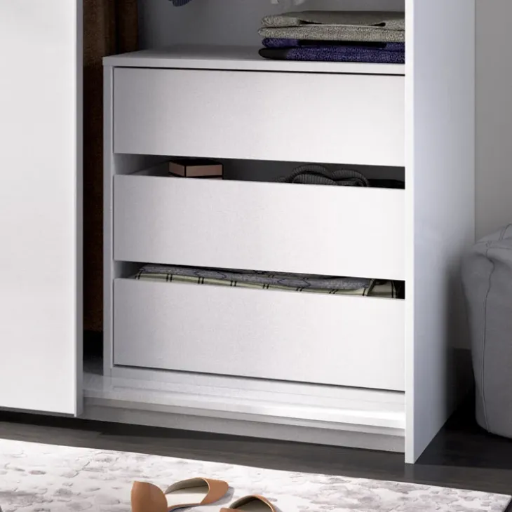 Cassettiera 60x60cm per armadio scorrevole 3 cassetti interna Royal