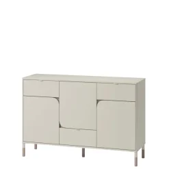 Cassettiera 130x87h cm 3 ante 3 cassetti multiuso beige cashmere Rita