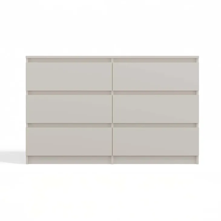 Cassettiera 120x75h cm 6 cassetti beige cashmere Kitri