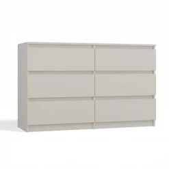 Cassettiera 120x75h cm 6 cassetti beige cashmere Kitri