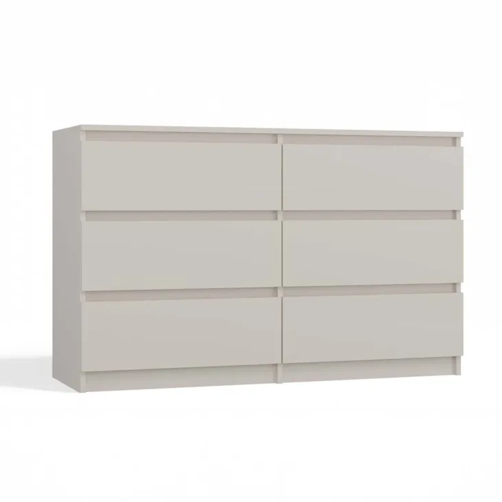 Cassettiera 120x75h cm 6 cassetti beige cashmere Kitri
