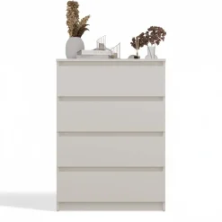 Cassettiera 70x97h cm 4 cassetti beige cashmere Kitri