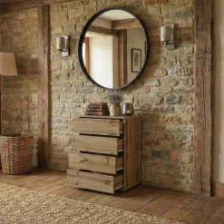 Cassettiera 60x79h cm 4 cassetti rovere Lolla