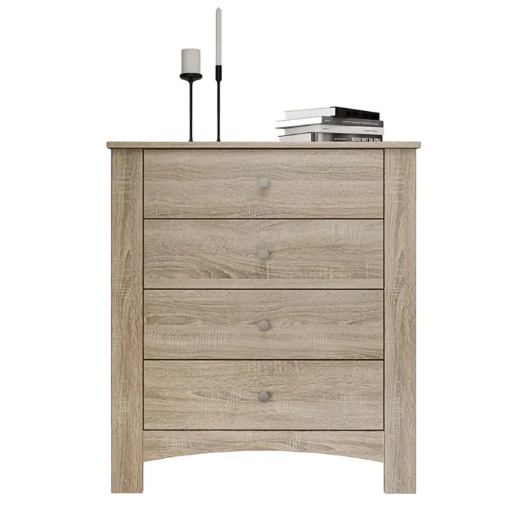 Cassettiera 80x90h cm 4 cassetti rovere sonoma Londra