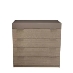 Cassettiera 90x88h cm 4 cassetti rovere scuro marrone Rebecca