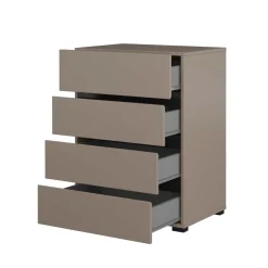 Cassettiera 60x79h cm 4 cassetti tortora Lolla
