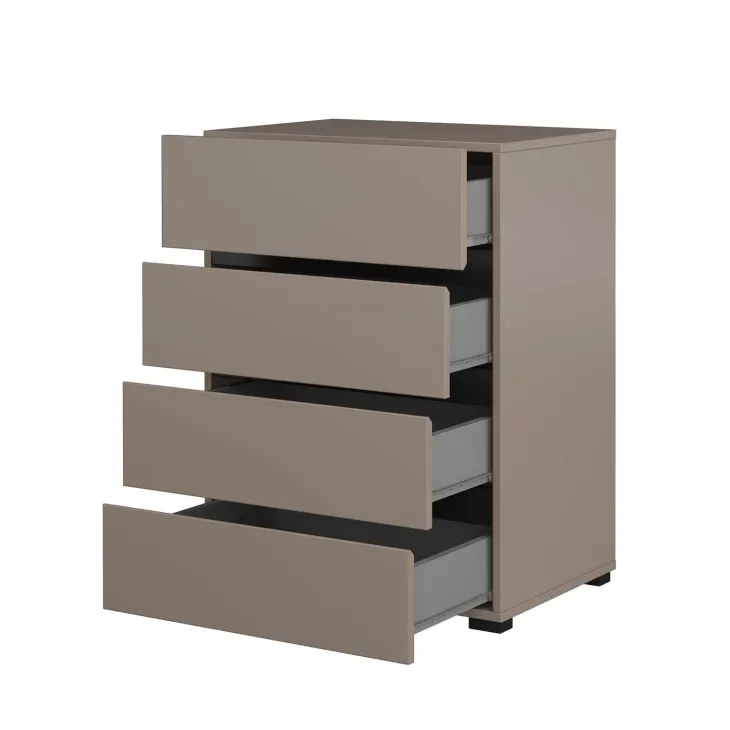 Cassettiera 60x79h cm 4 cassetti tortora Lolla