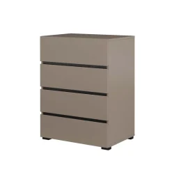 Cassettiera 60x79h cm 4 cassetti tortora Lolla