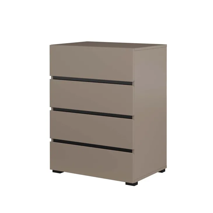 Cassettiera 60x79h cm 4 cassetti tortora Lolla
