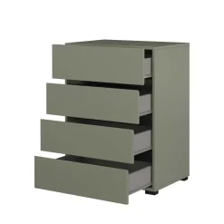 Cassettiera 60x79h cm 4 cassetti verde Lolla
