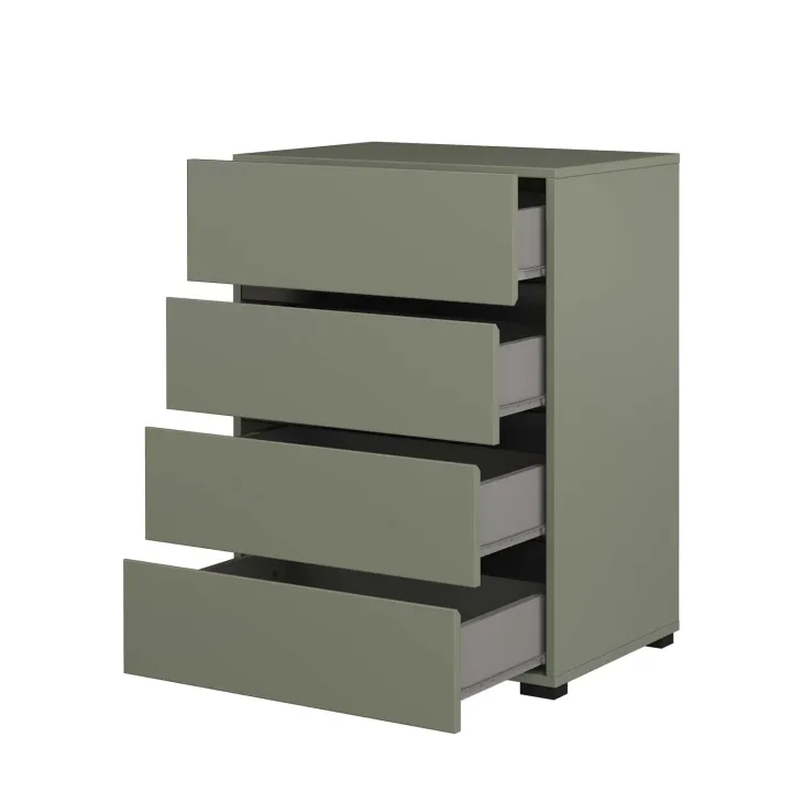 Cassettiera 60x79h cm 4 cassetti verde Lolla