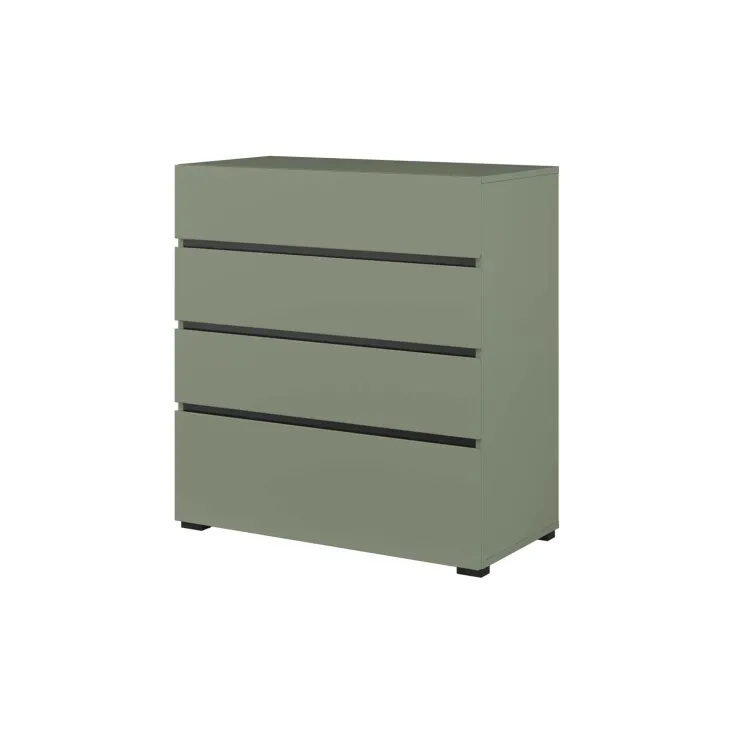 Cassettiera 80x85h cm 4 cassetti verde Lolla